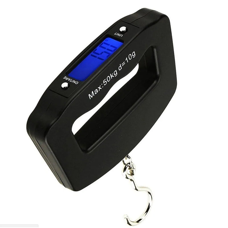Portátil 50kg 10g Balança de Bagagem Digital Precisa Mini Gancho de Peixe Pendurado Balança de Peso Eletrônico Viagem Household Outdoo +Bateria