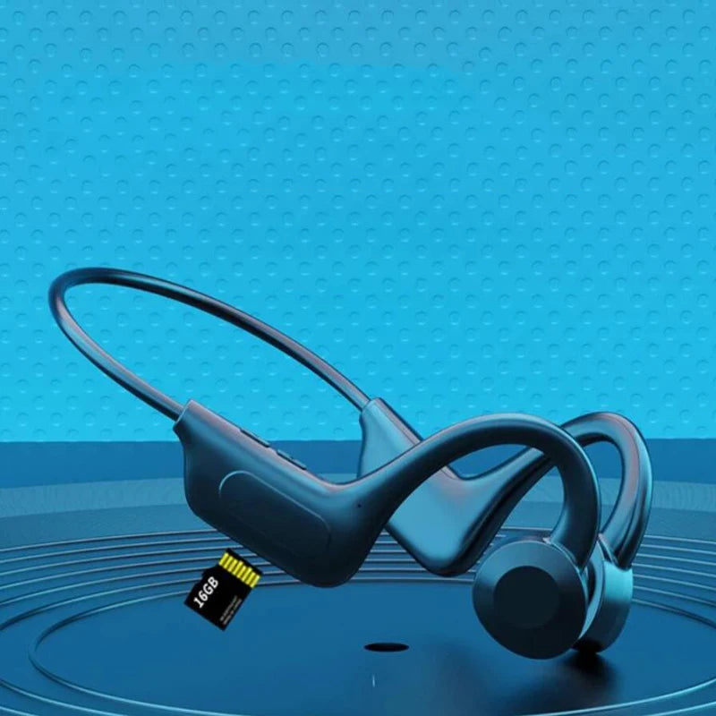 Fones de Ouvido  Wireless Bluetooth Bone Conduction Headphones Neckband Sport Headset with TF Card MP3 Player For Android IOS