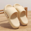 Thick Bottom Cloud Slippers Women Fashion Letter Print Platform Sandals Woman 2025 Comfortable Soft Sole Beach Pillow Slides
