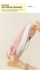 Winter Home Cotton Slippers for Women's Indoor Soft Sole, Non slip, Warm, Not Tired, Simple Couple Cotton Shoes for Men