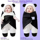 Recém-nascido Baby Supplies Inverno Fleece Warm Sleeping Bag Cotton Pure Color Swaddle Baby Sleeping Bag Out Blanket