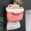 Waterproof Wall Mount Toilet Paper Holder Shelf Toilet Roll Paper Tube Storage Rack Storage Box Tray Rack Bathroom Supplies