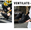 Safety Shoes Work Shoes Steel Toe Men Puncture-Protective Work Boots Indestructible Safety Lightweight